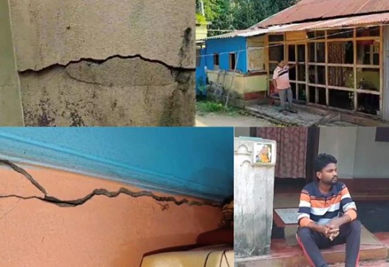 Many Houses cracked due to Earthquake in Bishalgarh, Melaghar : Families demand Govt’s help